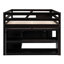 Lit mezzanine pleine grandeur avec bureau et rangement, 3 tiroirs, bureau escamotable avec tiroirs de couleurs, pour un design épuré