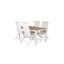 Navya 4 - Person Teak Solid Wood Patio Dining Set Extendable Rectangular Table