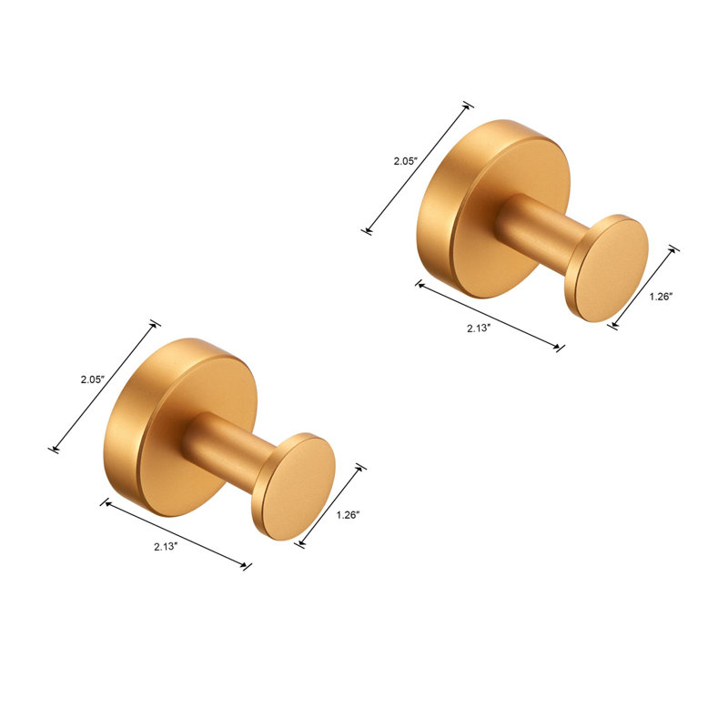 Wall Mounted Robe Hook, Gold