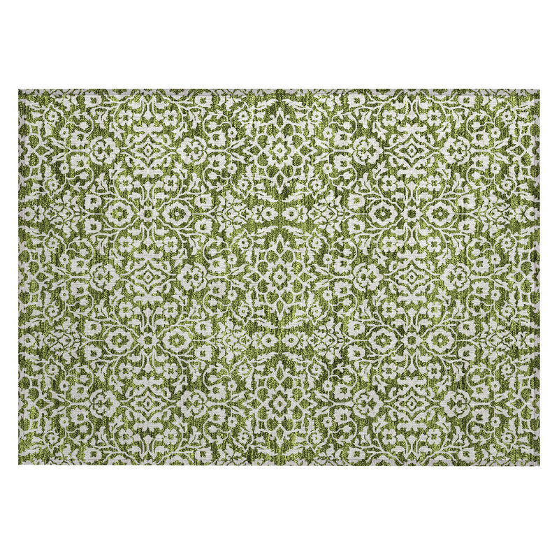 Floral Indoor / Outdoor Rug, Rectangle 1'8" x 2'6"
