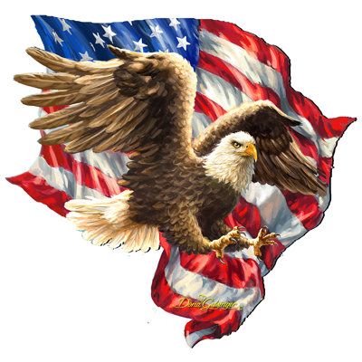 Ornement en forme de noël american liberty eagle