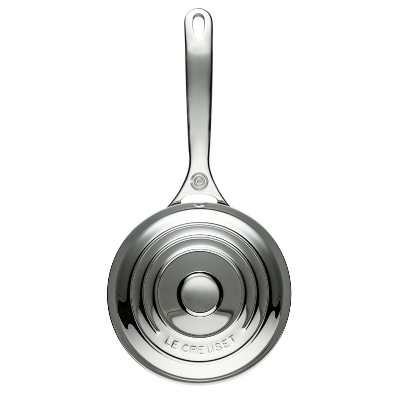 Le Creuset Stainless Steel Saucepan with Lid, 3 qt.