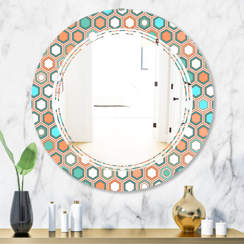 Miroir mural Hexagon, 23,6 po x 23,6 po
