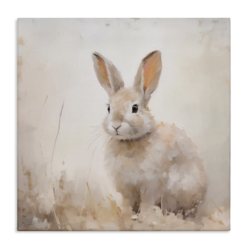  «Neutral Gazing Bunny» par Arlington Prints, H 17 po x l 17 po