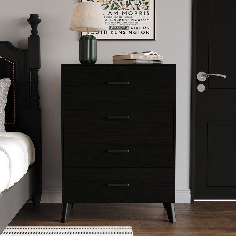 Kalonice 4 - Drawer Dresser, Black