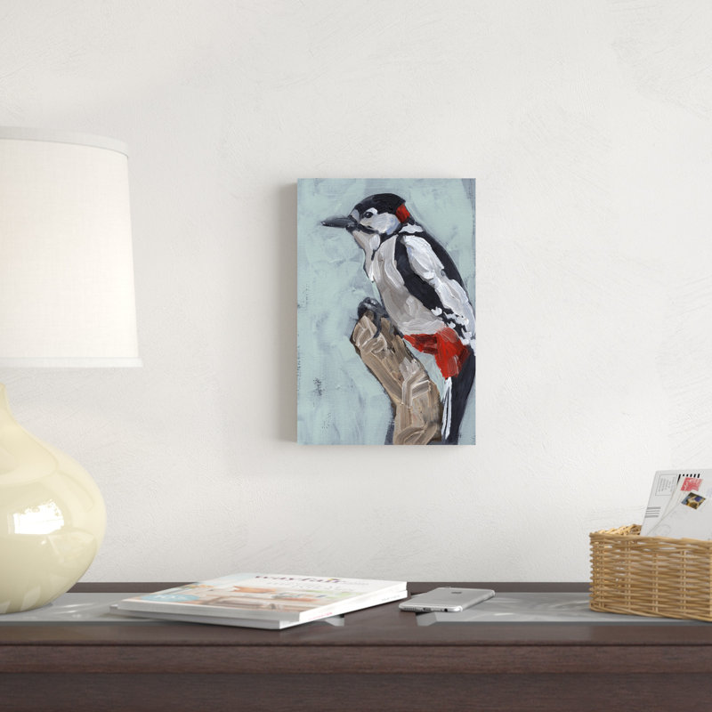 Coups de pinceau Woodpecker I, H 12 po x l 8 po
