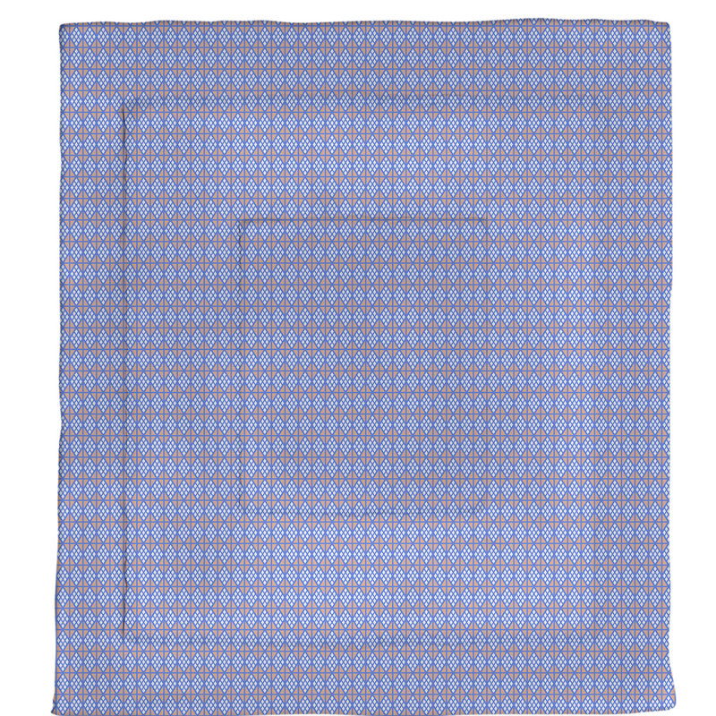 Édredon simple réversible Katelyn Elizabeth Diamonds, Édredon très grand, Bleu / orange