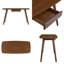 Bureau d'écriture avec tiroir de rangement Mid-Century Modern