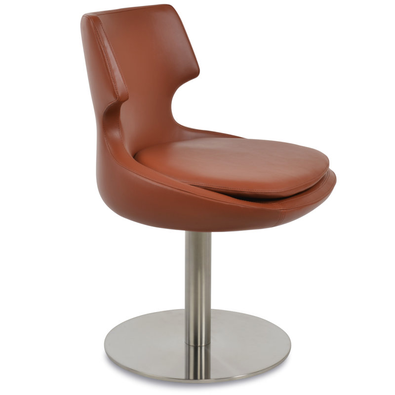 Table ronde Patara, Acier Inoxydable, Cannelle