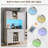 72"H Bar Cabinet with LED Lights, Wine Rack, and Cabinets-1290805009