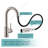 Brushed Nickel Stainless Steel Kitchen Faucet with Pull-Down Sprayer, Single Handle Sink Mixer
