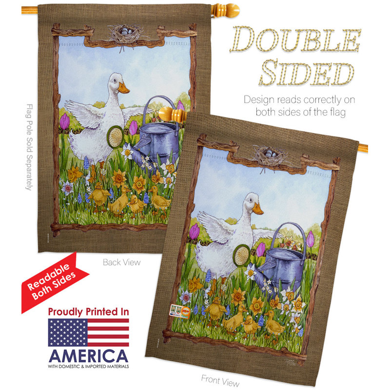 Double Sided 40'' H x 28'' W Polyester Animal Flag Set