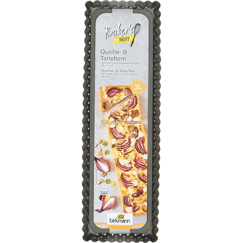 BAKERS BEST Tarte Pan Perforated Rect 14.5X4.5X1"