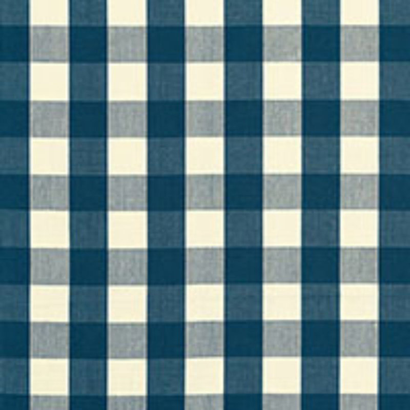 Camden Cotton Check Fabric, Blue