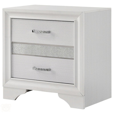 2-Drawer Nightstand With Hidden Jewelry Tray