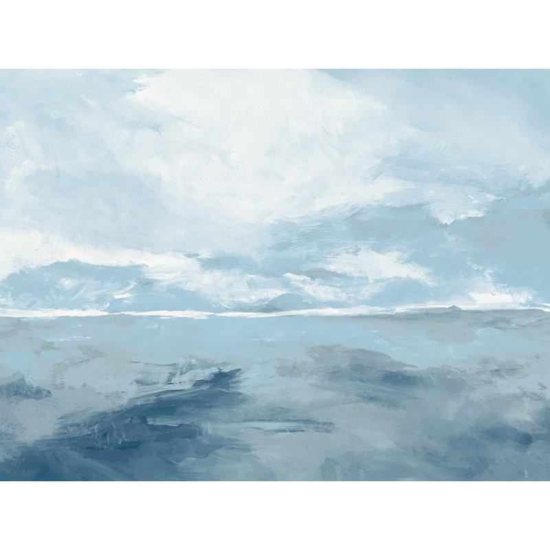 Cloudy Coast I Print by Barclay Butera, Image Brush Gel, 30" H x 40" W