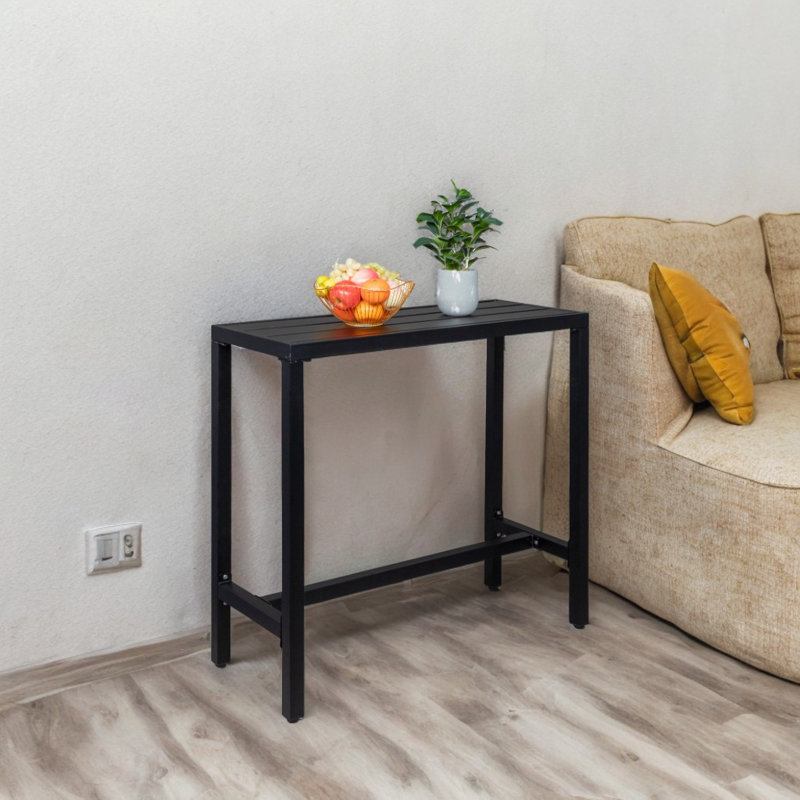 Table de bar en fer Rogin, H 37 po x l 15,6 po x L 40 po
