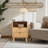 Fluted Nightstand With Charging Station And LED Lighting