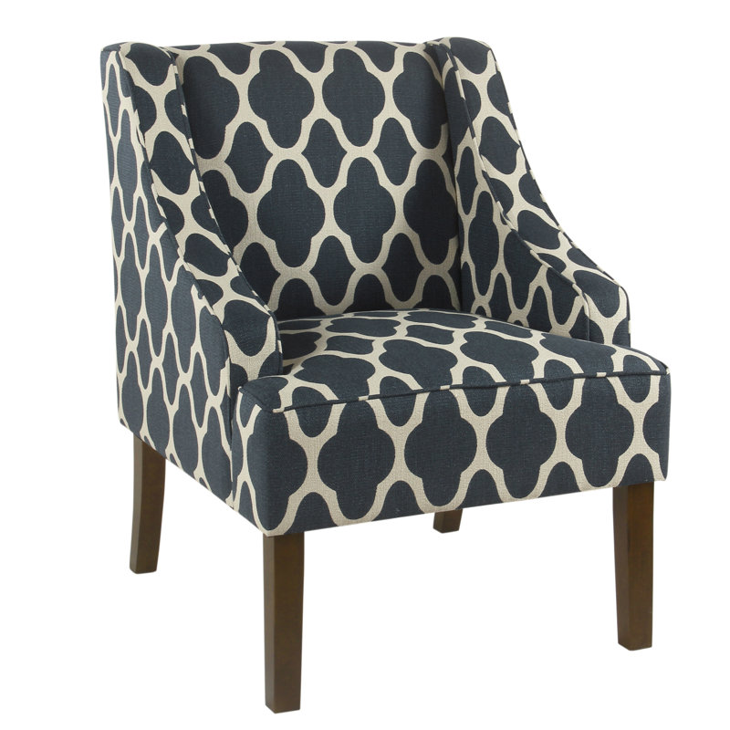 Chaise d'appoint en polyester l 26 po Everly, Bleu marine