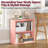 2-Tier Bookshelf Storage Shelves, 23.7 Inch Open Shelf Bookcase, Floor Standing Unit Wooden Bookcase Storage Organizer,Pink-1327052846-1082592662