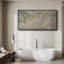 «Rustic Grunge Green Abstract Extra Large», reproduction d'art sur toile encadrée-107118285-111665940