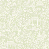 Secret Garden Botanical Toile Design 33' L x 21" W Wallpaper Roll