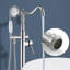 Robinet de baignoire autoportant à poignée simple avec douche à main Topcraft, chrome-51724471