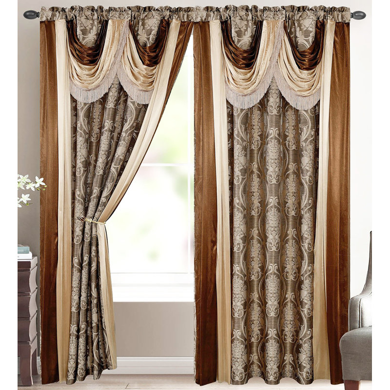 Room Darkening Single Curtain Panel, Light Taupe