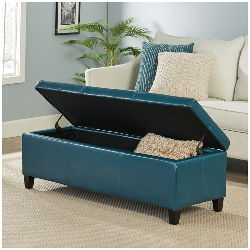 GLOUSTER RANGEMENT OTTOMAN V2, Sarcelle