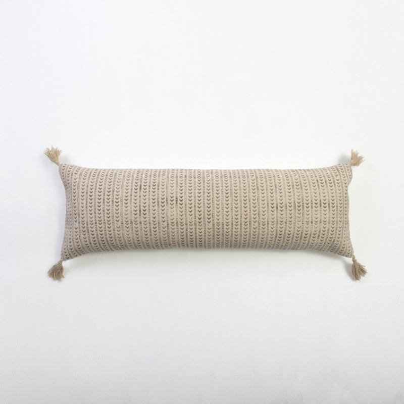 Coussin en coton Tassels