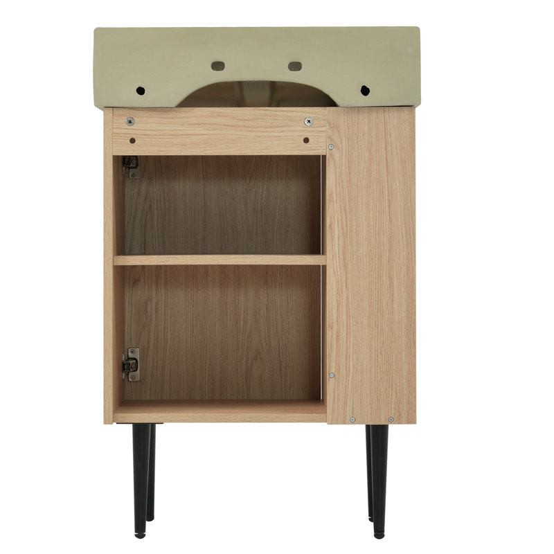 Meuble-lavabo moderne en céramique avec rangement efficace