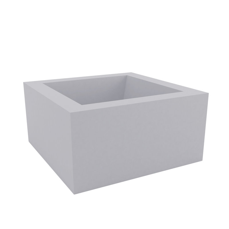 Land Resin Pot Planter, 11.75" H x 23.5" W x 23.5" D, Steel