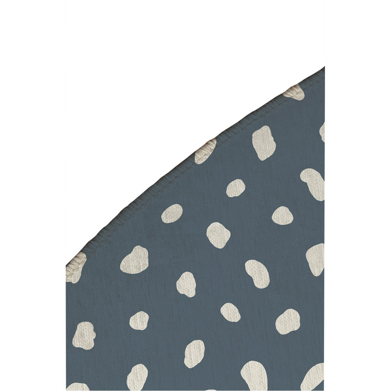Paint Drop Non-Slip Outdoor Rug, Round 5'