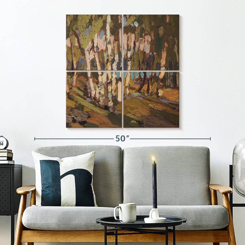 White Birches, 32" H x 32" W