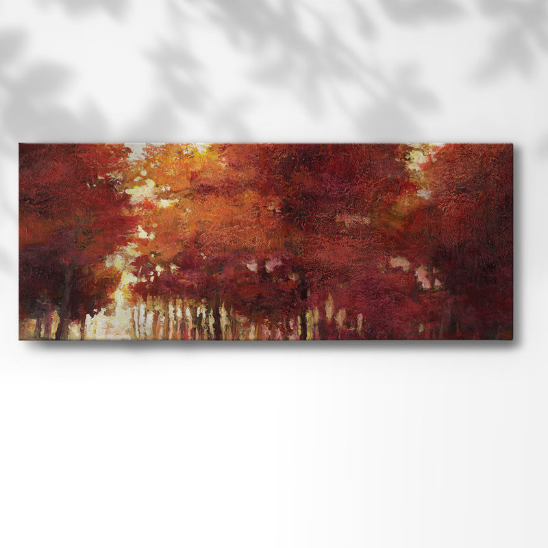 Toile tendue avec galerie Af après-midi, H 20 po x l 50 po x P 1,5 po