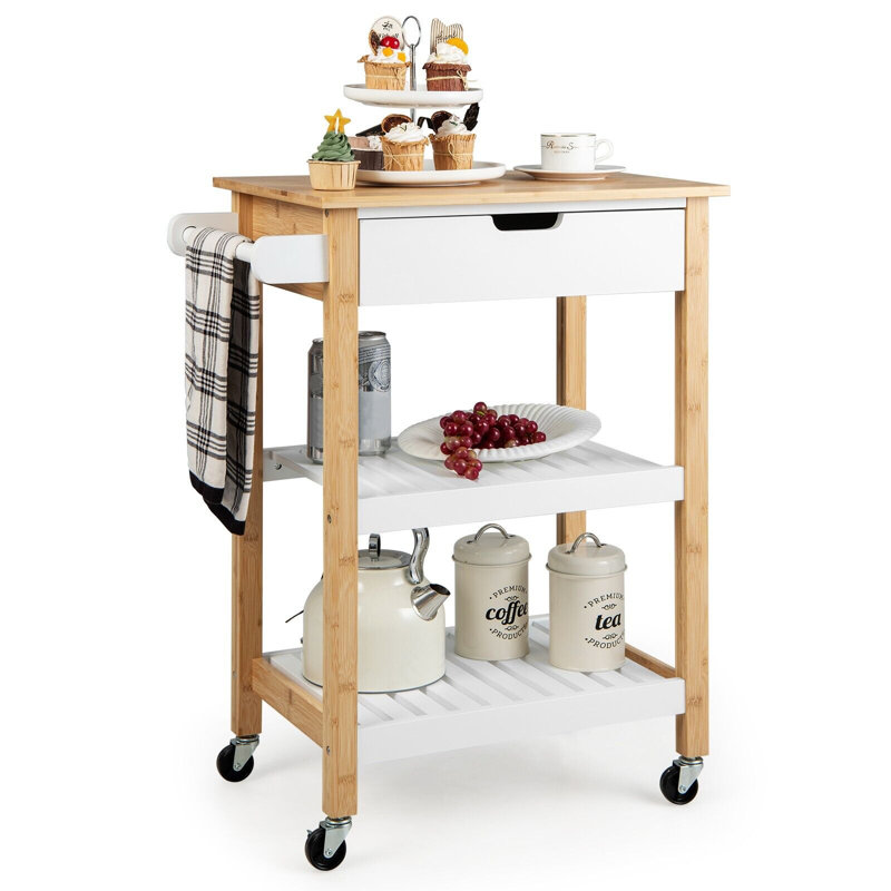 Bembo Bamboo / Rattan Bar Cart