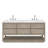 Oakman 72" Carrara White Marble Countertop Bath Vanity in Gray Oak with Chrome Facuet-23119694