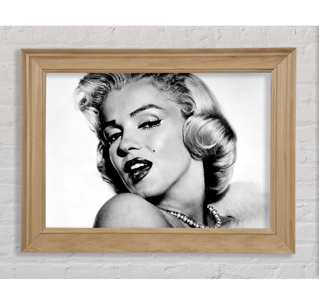 Marilyn Monroe Schwarz und Weiß - Einzelner Bilderrahmen Kunstdrucke