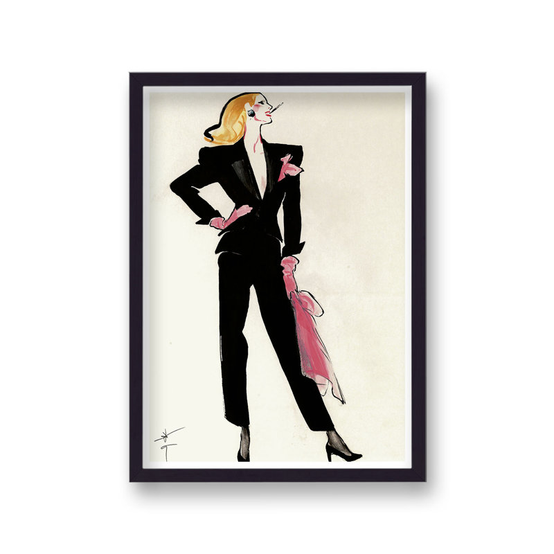 Rene Gruau Yves Saint-Laurent For Madame Figaro Vintage Fashion - Single Picture Frame Print