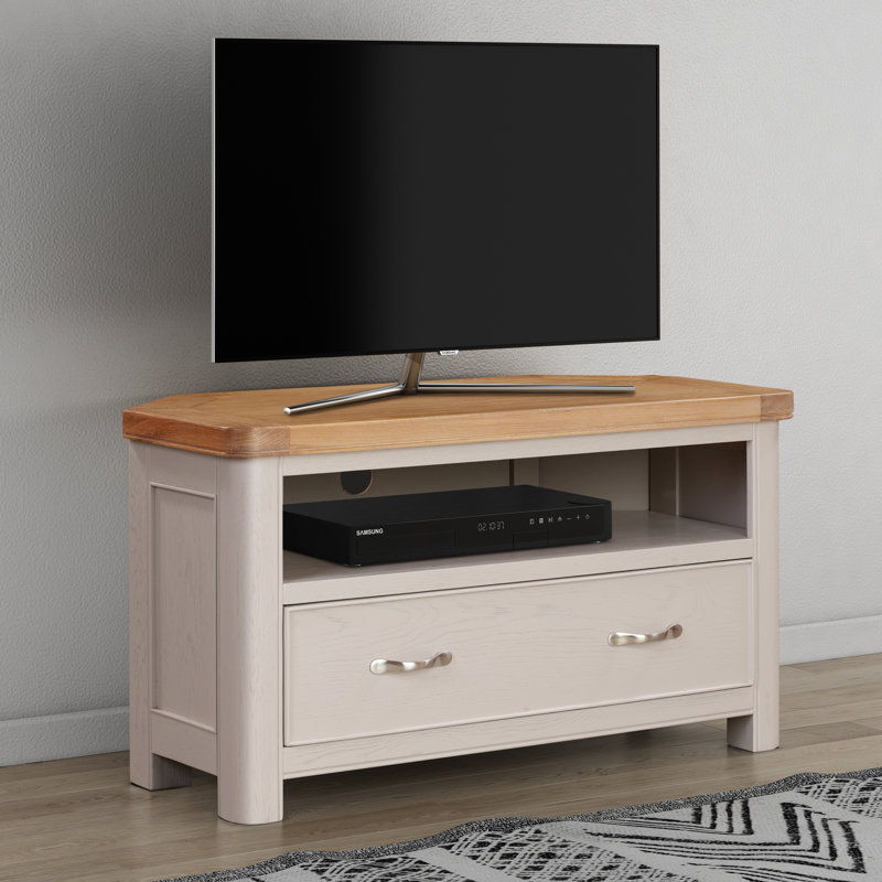 Comfrey Unfinished Corner TV Unit for TVs up to 43", Grey