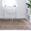 Tapis à poils longs de couleur kaki-1695673197