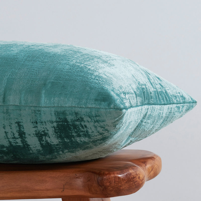 Housse de coussin rectangulaire en velours texturé, Mer du nord
