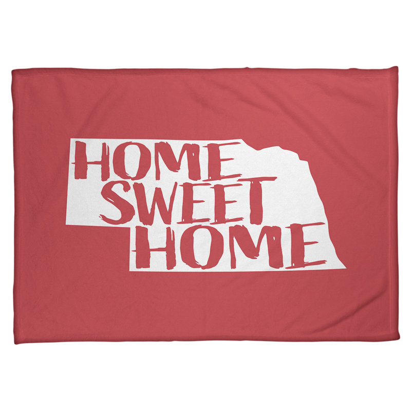 Jeté en polaires pour nebraska home, l 62,5 po x L 82,5 po, Rouge