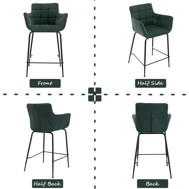 Joutel Counter Stool, Green / Green