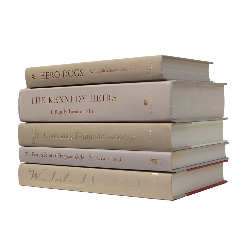 Hettye Decorative Books - Driftwood Book Stack - 5 Tan Books