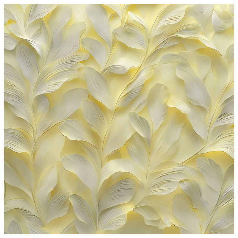 White Leaf Texture Comforter, Twin