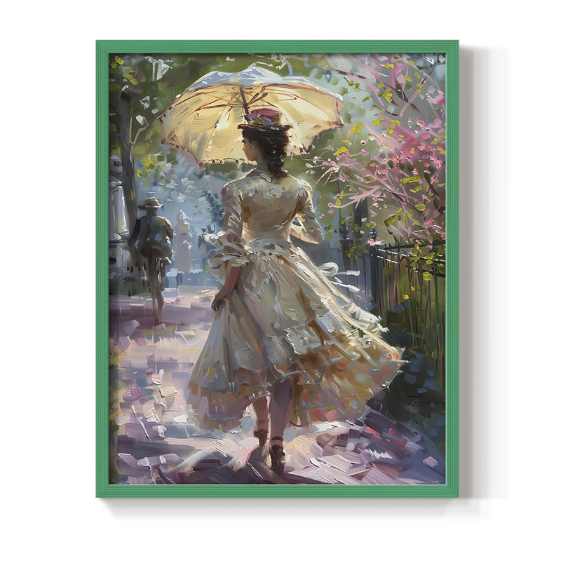«WOMEN Series DCCLII», reproduction encadrée - bois massif, Vert, H 11 po x l 9 po