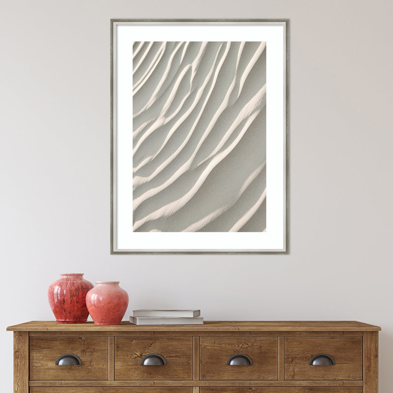 Sharon par Design Fabrikken - peinture encadrée, Argent / blanc, H 33 po x l 25 po