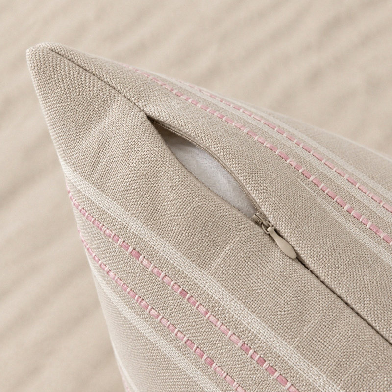 Machine Woven Striped - Set of 2, Pink