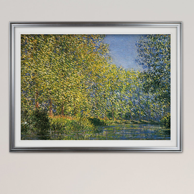 «Bend in the River», impression, H 31 po x l 43 po x P 1,5 po, Cadre argenté